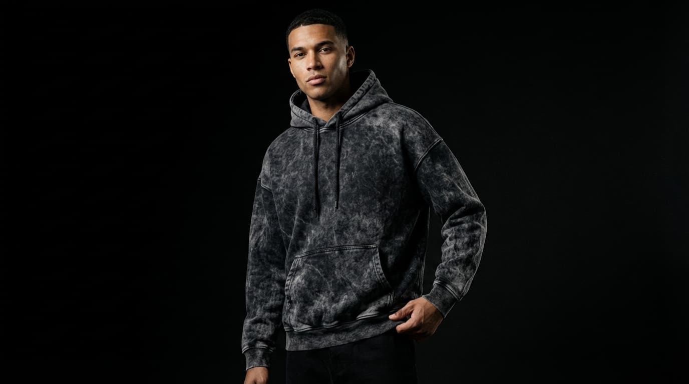 Acid wash hoodie